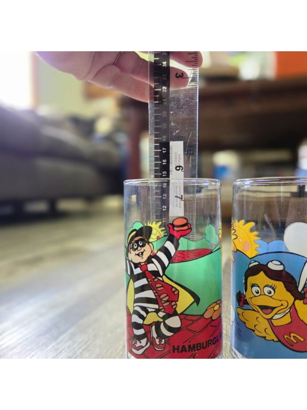 McDonald's Vintage 1980s Hamburglar Birdie Glass Set Retro Fast Food Drinkware - Picture 11 of 12